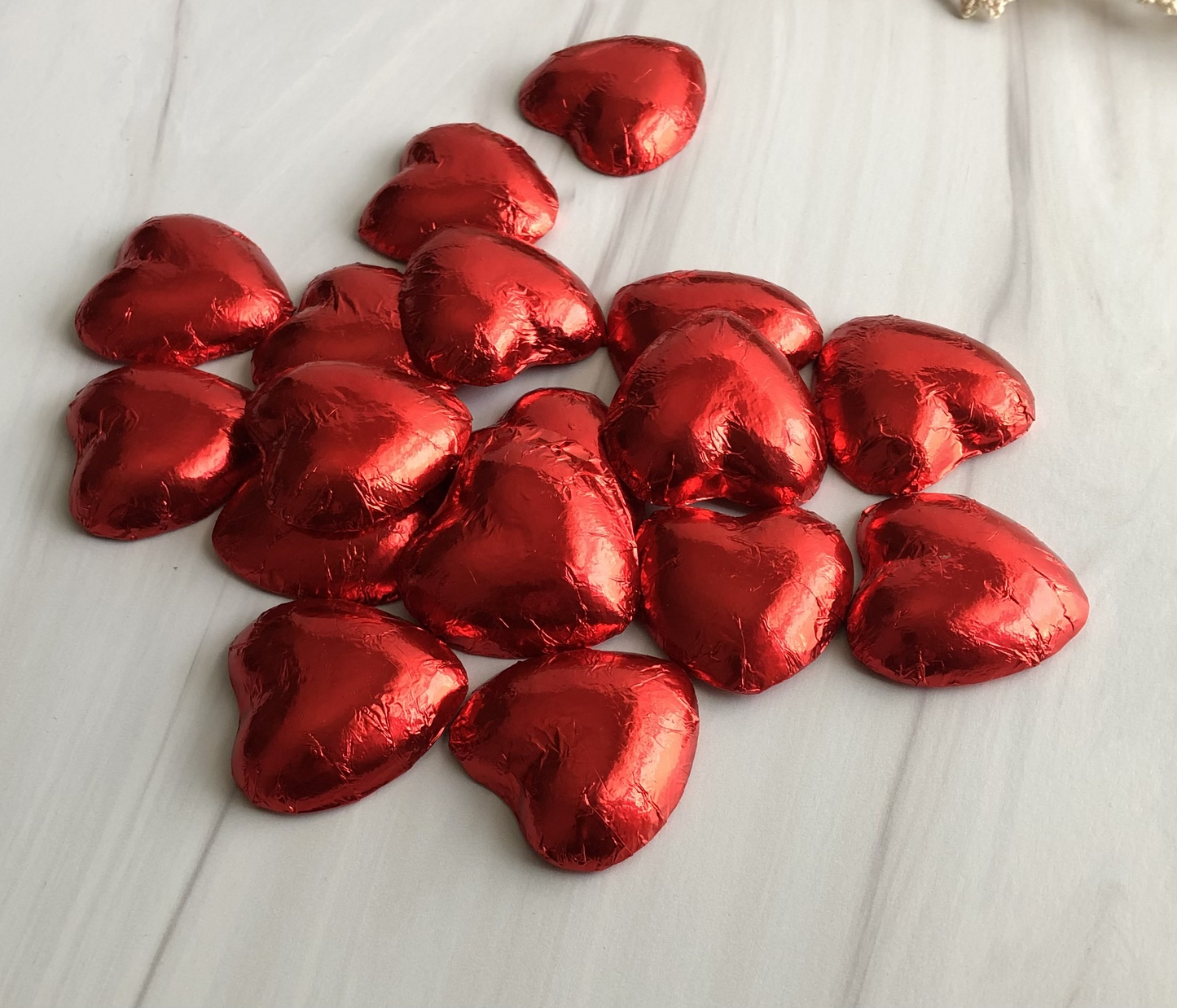 Mona's Chocolate Foiled Hearts Wedding Party Favors 1 LB Valentines Gift
