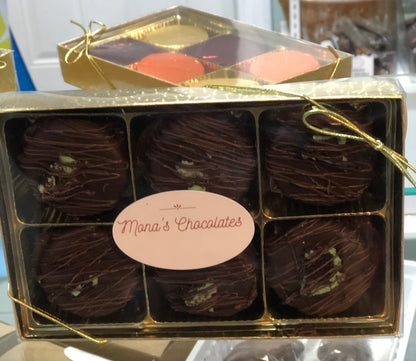 Six Chocolate Dipped Sandwich Cookies Gift Box